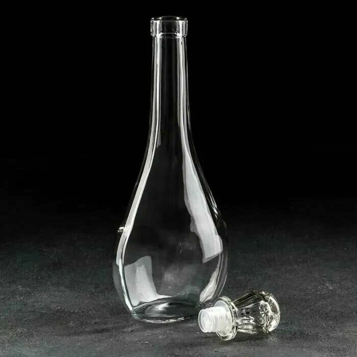 Штоф - графин "Капля", стек. с пробкой 500 мл. — фото 1