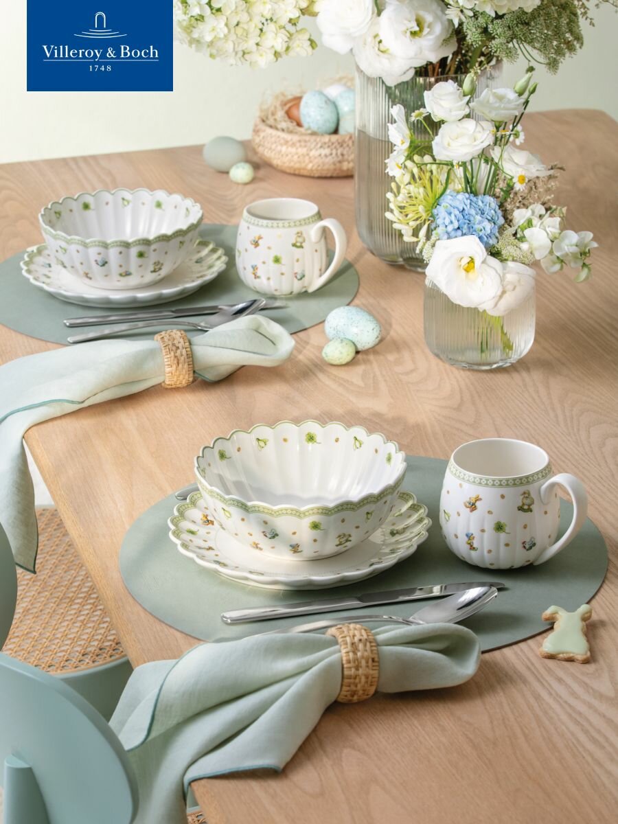 Набор для завтрака на 2 персоны, 6 предметов, Easter Delight "Пасхальное наслаждение", Villeroy & Boch, Премиум-Фарфор