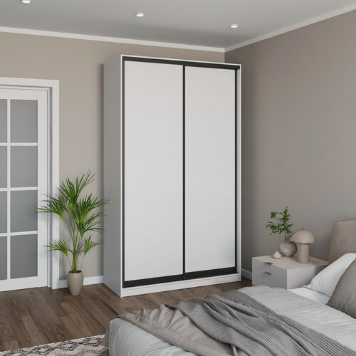 Изображение товара Шкаф купе для одежды "MELIA" белый лофт без зеркал 120 х 50 х 220 см (ШхГхВ)