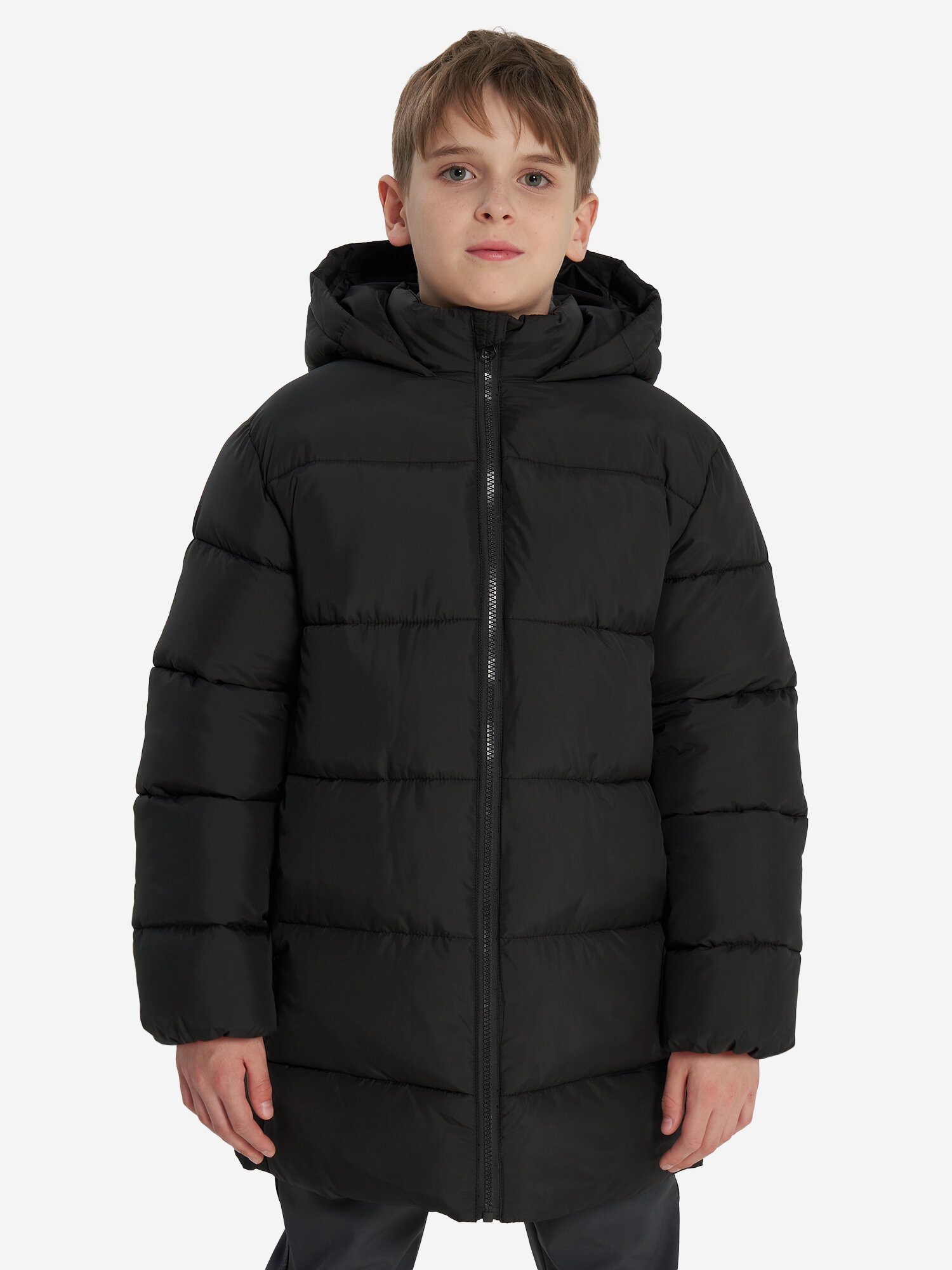 Пуховик GSD, размер 140-146, черный — фото 1