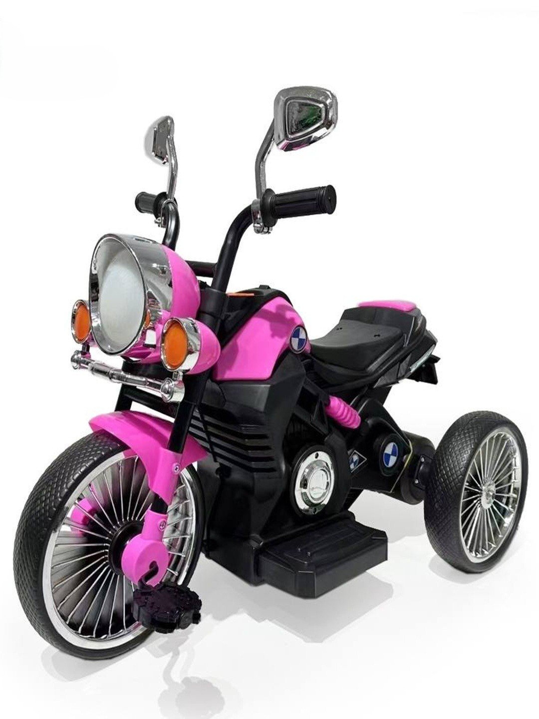 Электромотоцикл детский, на аккумуляторе, розовый, яркий от 2х лет