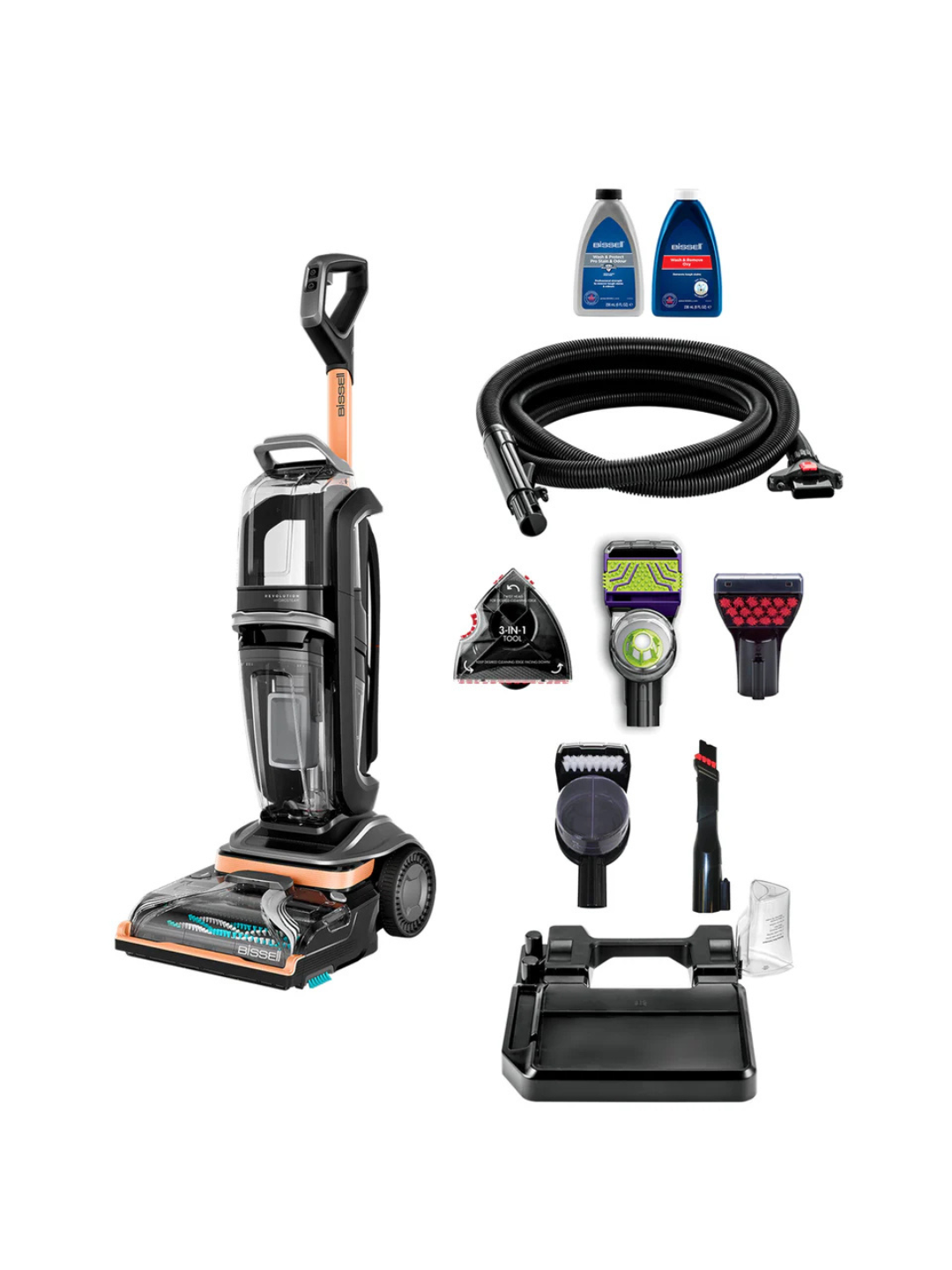 Пылесос Bissell Revolution HydroSteam Pro 3672H, с паром, профессиональный, для ковровых покрытий