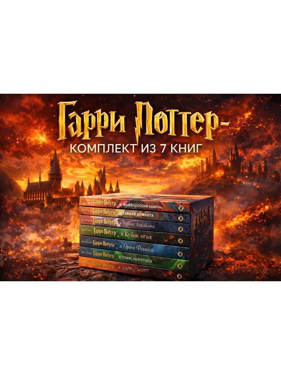 Гарри Поттер от Росмэн, 8 книг в подарочной коробке — фото 1