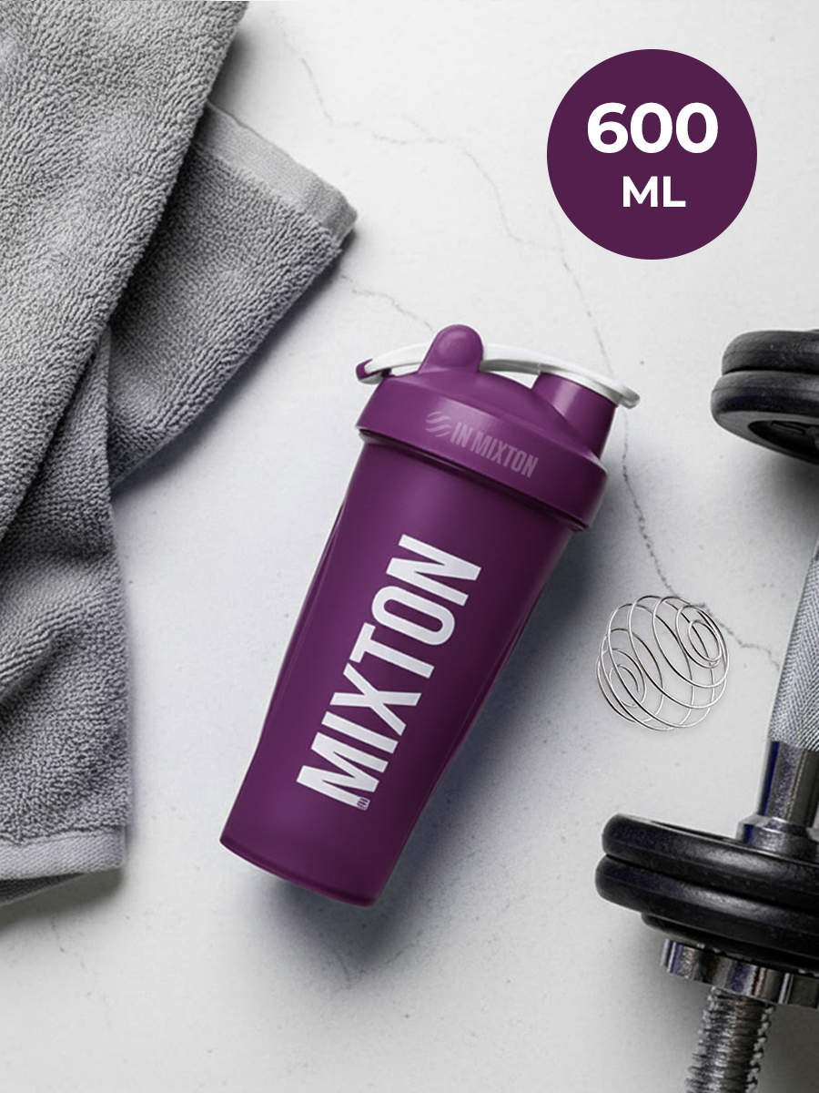 Шейкер для протеина и коктейлей спортивный inMixton 600 мл Фиолетовый