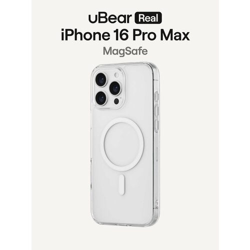 фото Чехол для iphone 16 pro max ubear real mag case, magsafe совместимый, усиленный прозрачный