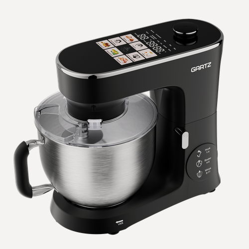 Изображение товара Планетарный миксер с чашей GARTZ MPR360B One-Touch Kitchen, 2200 Вт, чаша 6.5 л, 10 скоростей, сенсорное управление, 5 автопрограмм