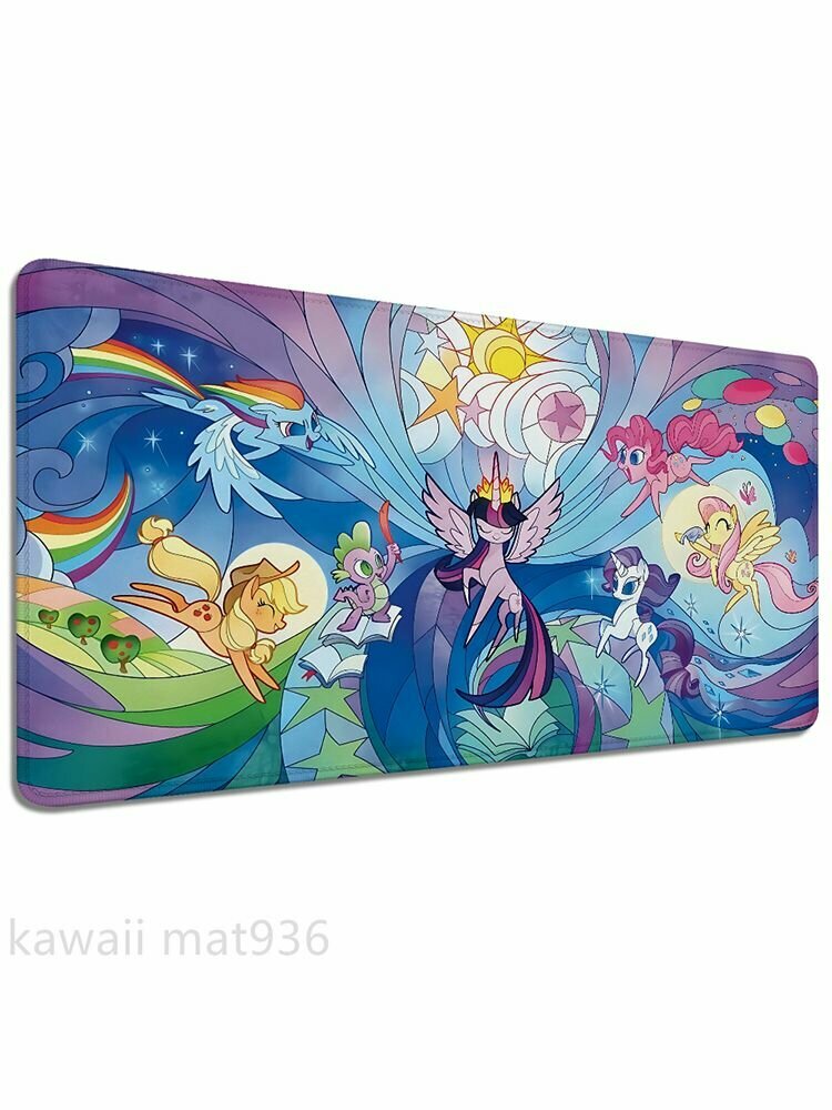 My Little Pony Коврик для рабочего стола из аниме "Мой маленький пони", размер 40x90xl, резиновый нескользящий материал