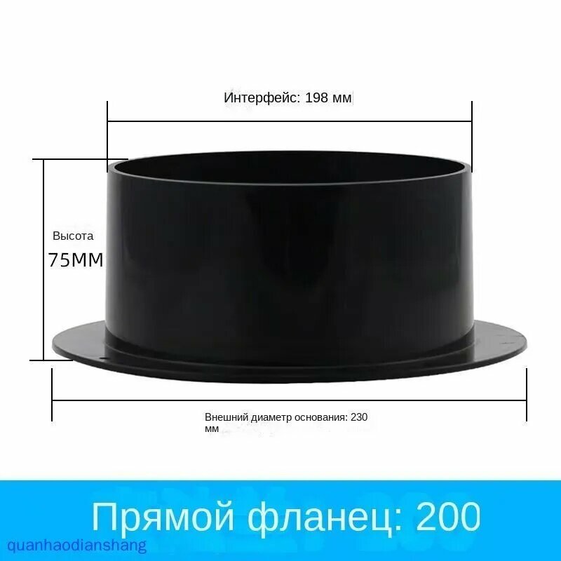 Комплект 3х фланцев с бортиком для отверстия под лунку 200 мм