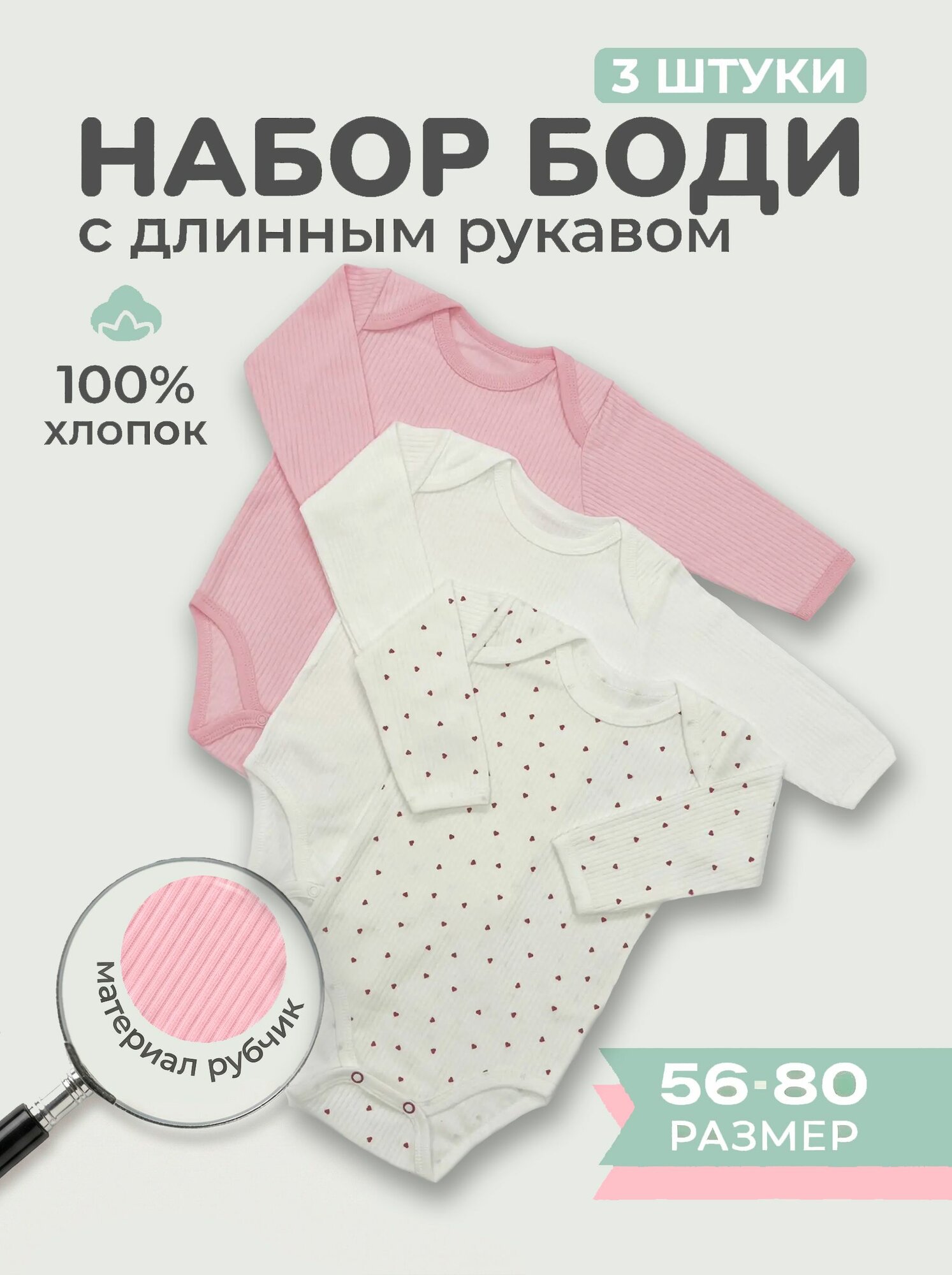 Боди, комплект из 5 шт.