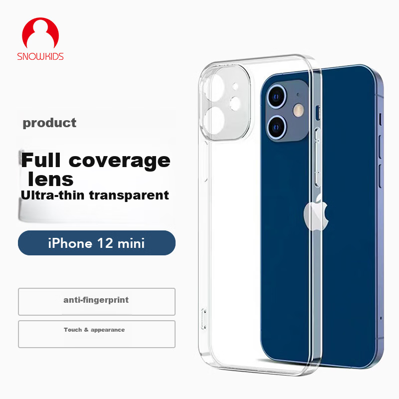 Snowkids прозрачный TPU защитный чехол для iPhone 12 Mini с антипригарным покрытием для мужчин и женщин Цвет：【iPhone 12
