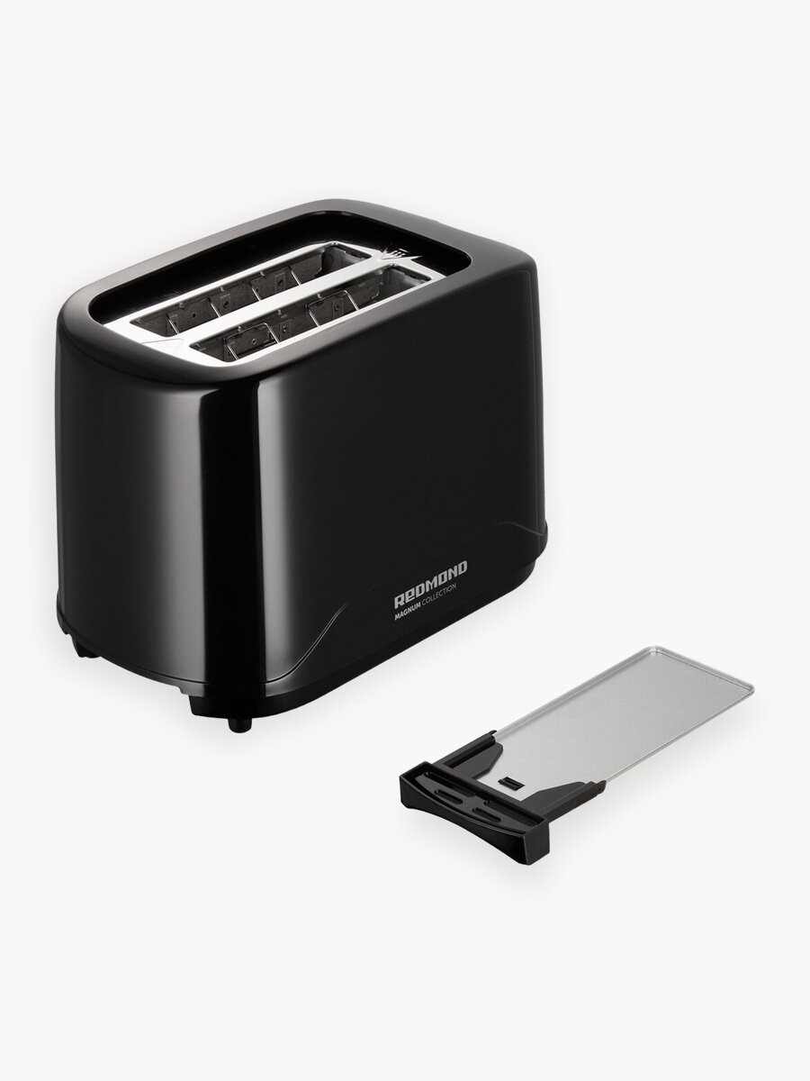 Тостер редмонд RT-437 (черный), 6 уровней обжарки, подогрев без пересушивания
