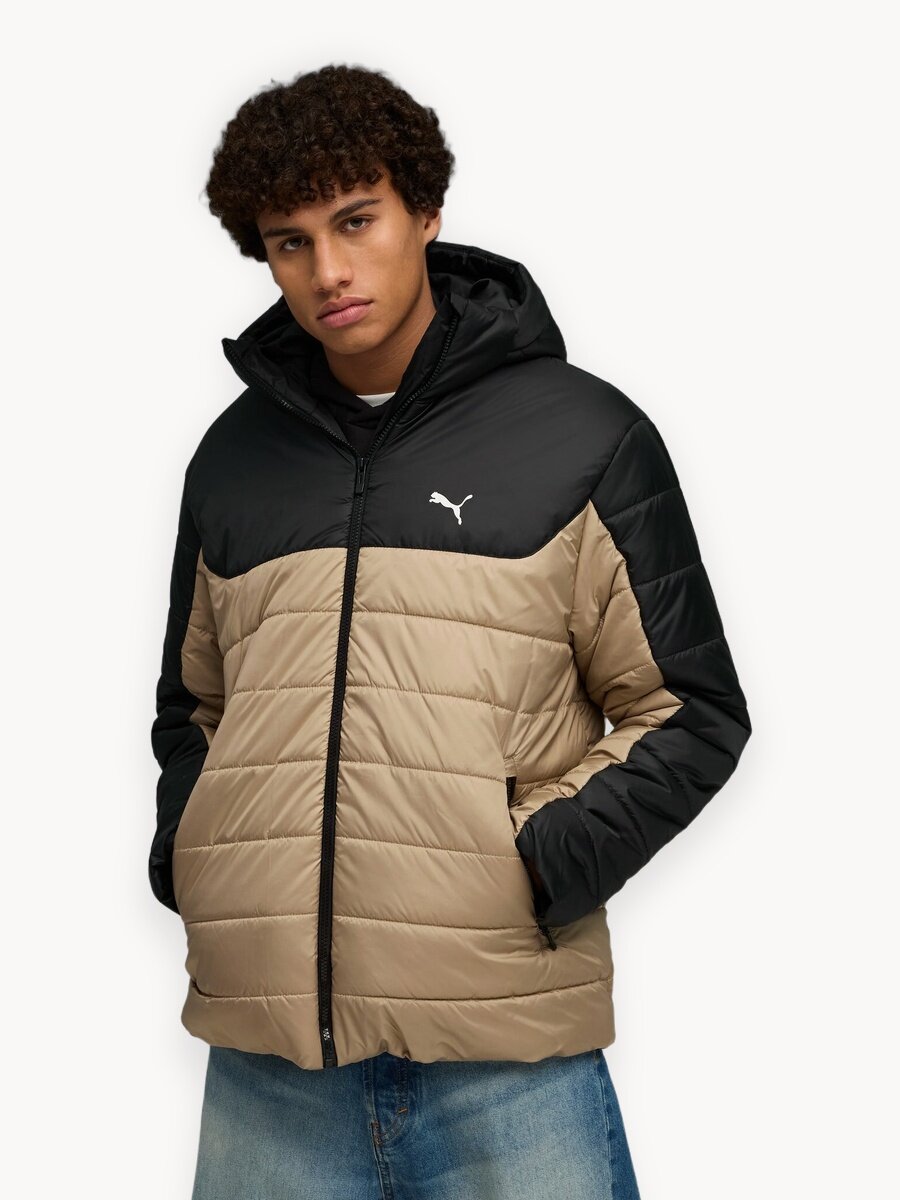 Куртка PUMA Essentials Hooded Padded, размер M, коричневый