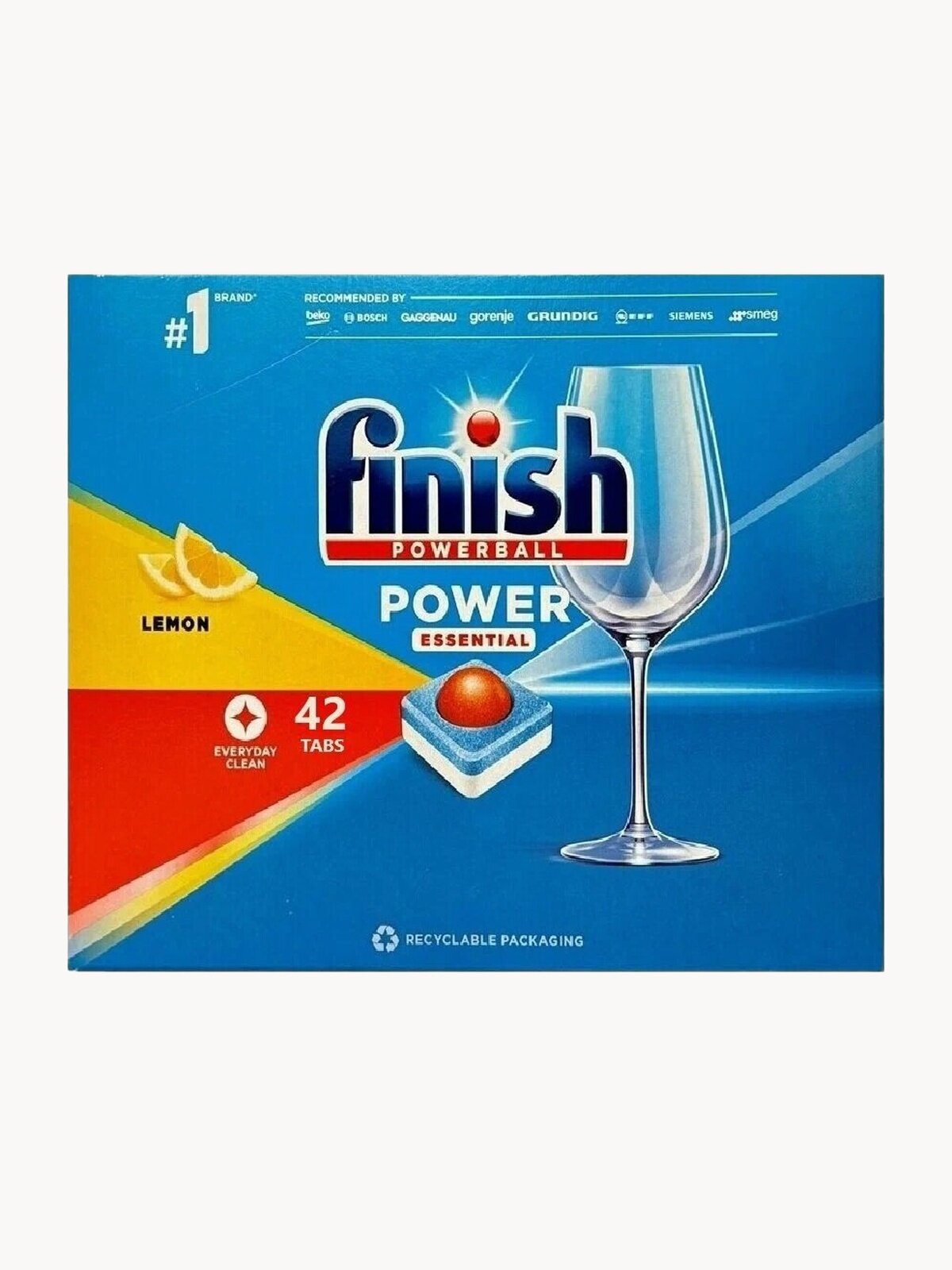 Finish Power Essential Lemon Таблетки для посудомоечной машины Лимон 42 шт 546 гр