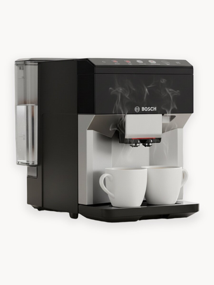 Bosch Кофемашина автоматическая TPE40307 Serie 4 1.9л, 15 бар, 9 программ, зерновой и молотый, OneTouch DoubleCup, серая