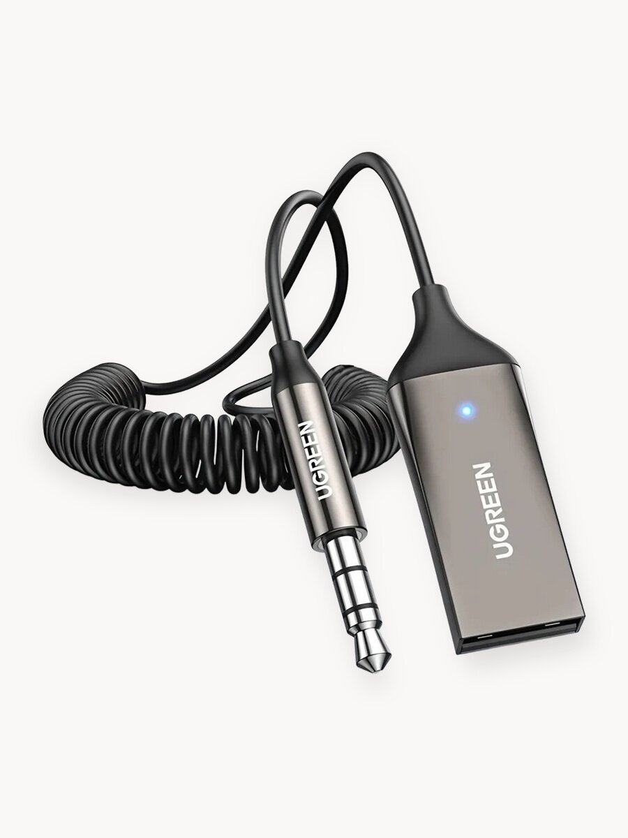 Bluetooth 5.3 адаптер для автомобиля / UGREEN Car Bluetooth ресивер USB-AUX 3,5 мм