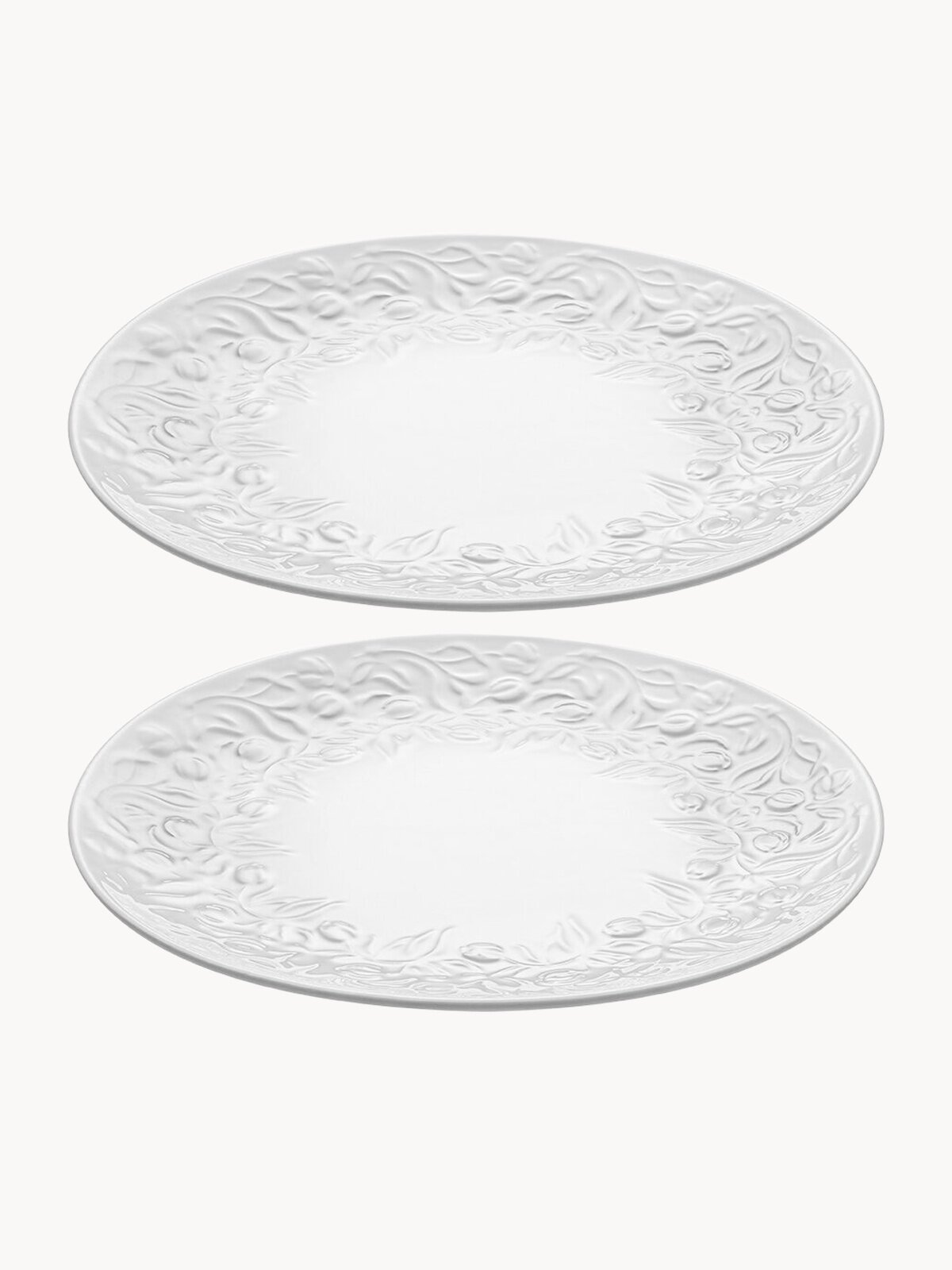 Набор тарелок для закуски 2 пр. 23х23х2,5 см Elan Gallery Тюльпаны, фарфор