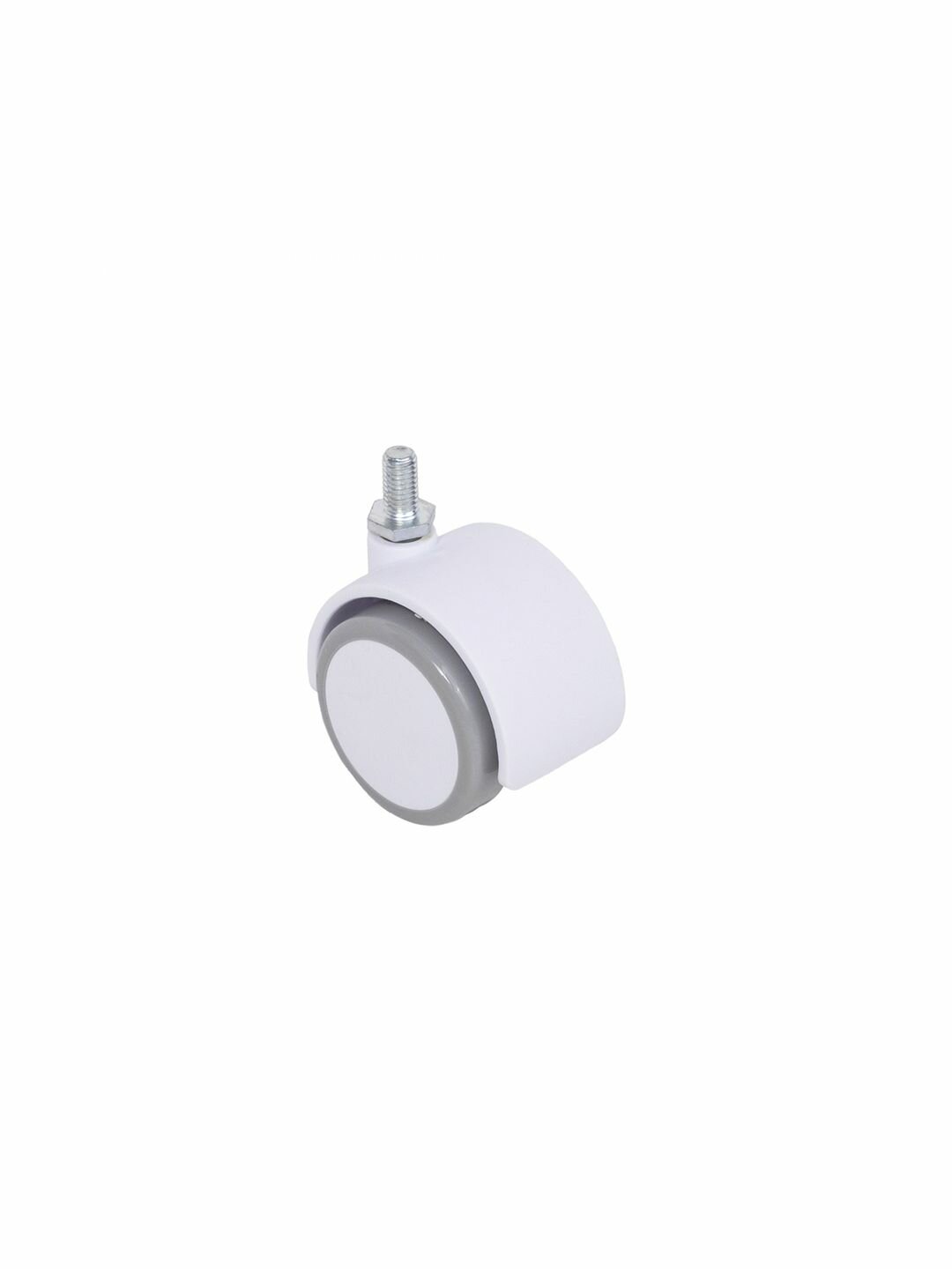 Колесо мебельное пластиковое FURNI d50 с винтом M8, белый/серый