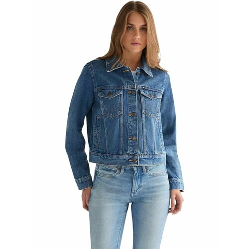 фото Куртка джинсовая wrangler women western jacket, размер xl, синий