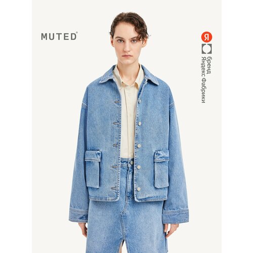 фото Куртка джинсовая muted, размер s, голубой