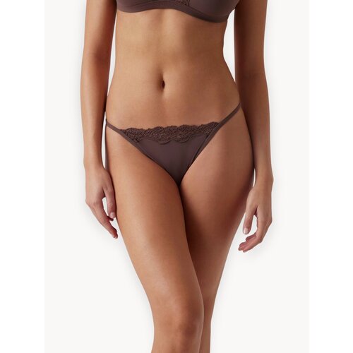 фото Трусы guess eveline thong, размер l, коричневый