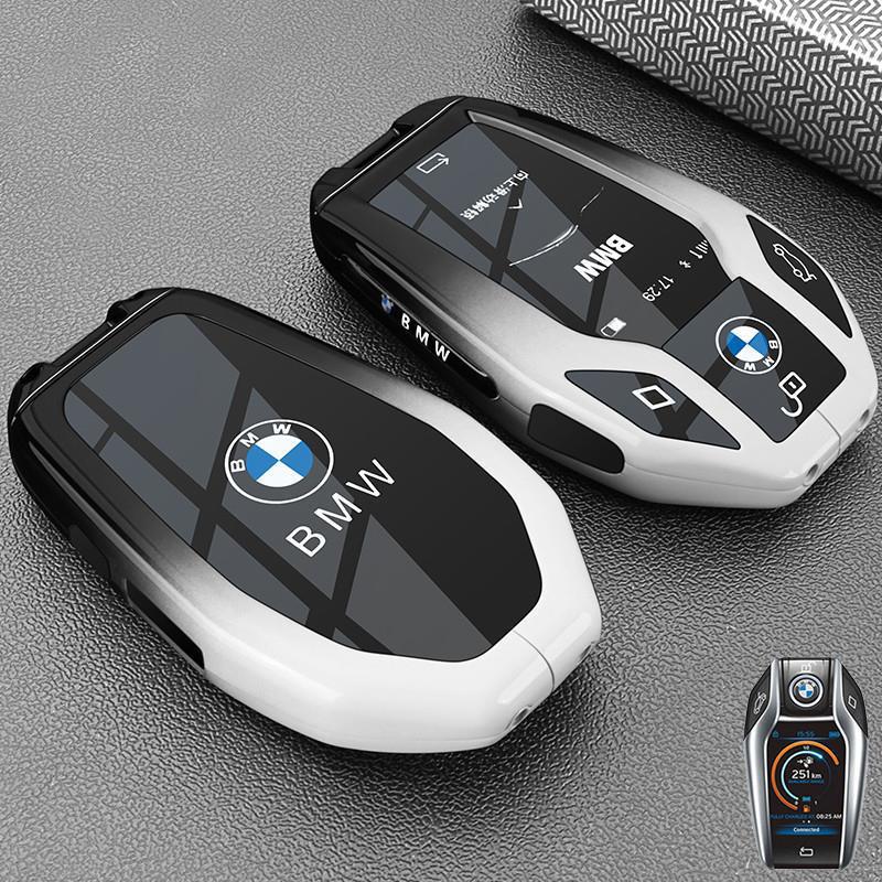 Чехол для ключа BMW LCD одинарная оболочка черный и белый для 5 и 7 серий с сенсорным экраном
