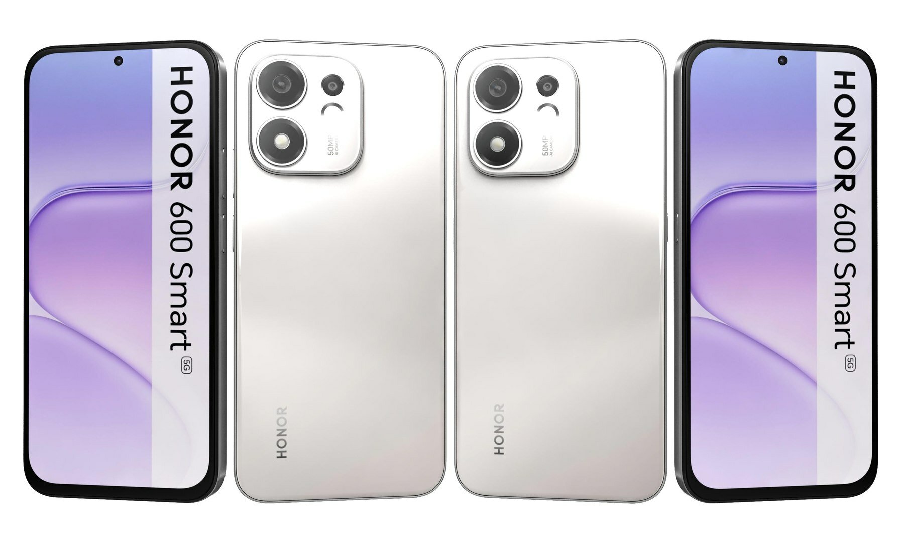 Смартфон Honor 600 Smart 4/256ГБ, Dual nano SIM, 5G, Silver (серебристый) (EU)