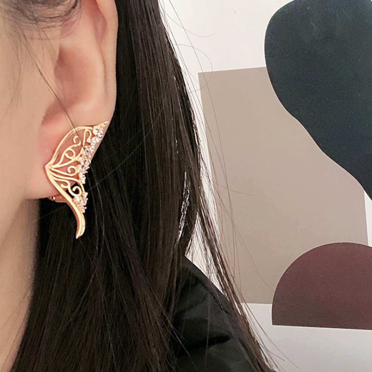 Сережки В Forme Бабочек Из Зиркона 1 Pair Подходит Для Различных Находок 3 8x2 Cm