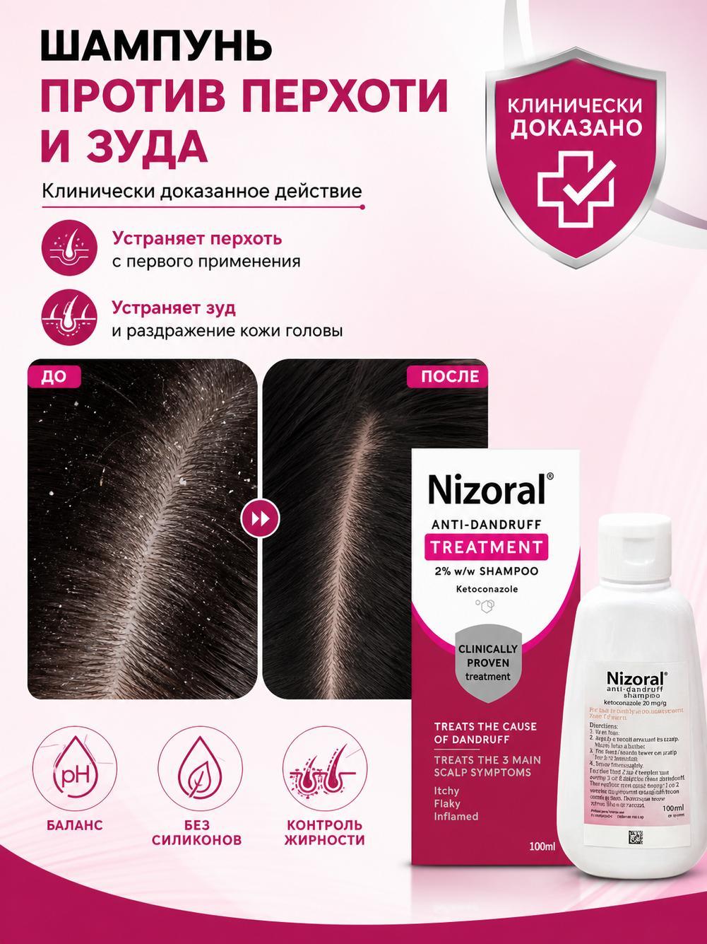 Nizoral Шампунь от перхоти, 100 мл