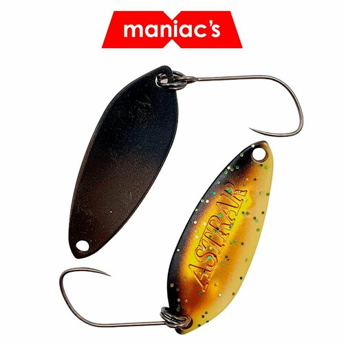 Лимитированная японская блесна на форель ValkeIN Astrar, 1.6 г, #S. M. Black Gold (Maniac's Oricolor)