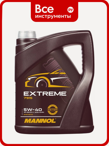 Изображение товара Синтетическое моторное масло MANNOL EXTREME 5W40 1022 5 л, для использования в двигателях автомобилей