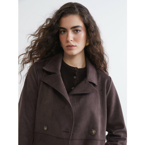 фото Тренчкот lc waikiki, размер 36 eu, dark brown
