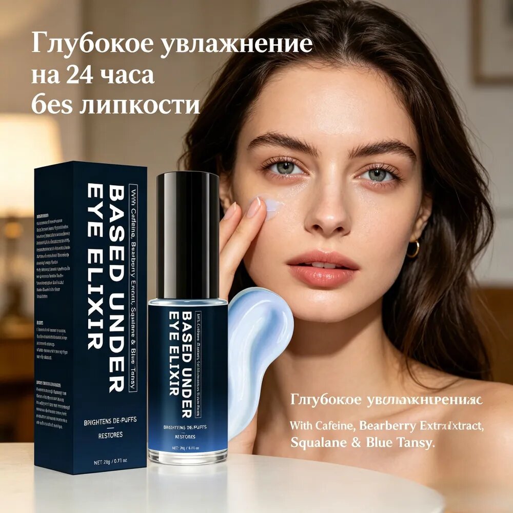 Эликсир для кожи вокруг глаз BASED UNDER EYE ELIXIR с кофеином, от темных кругов и отечности, 20 г