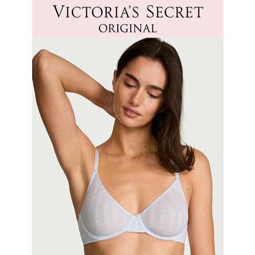 фото Бюстгальтер victoria's secret sosof modal ultra-fine unlined demi bra, 1 шт., размер 36c, голубой