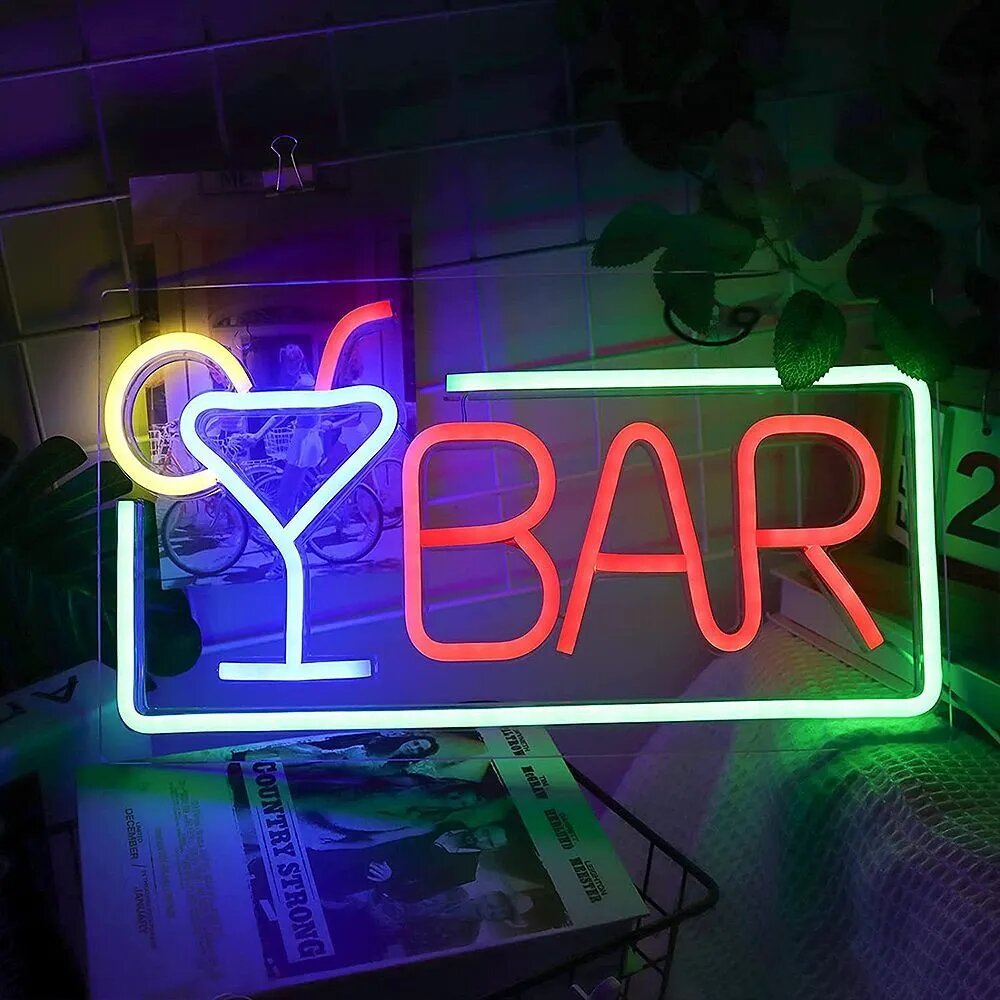 USB-бар украшение для вечеринки светодиодные неоновые огни