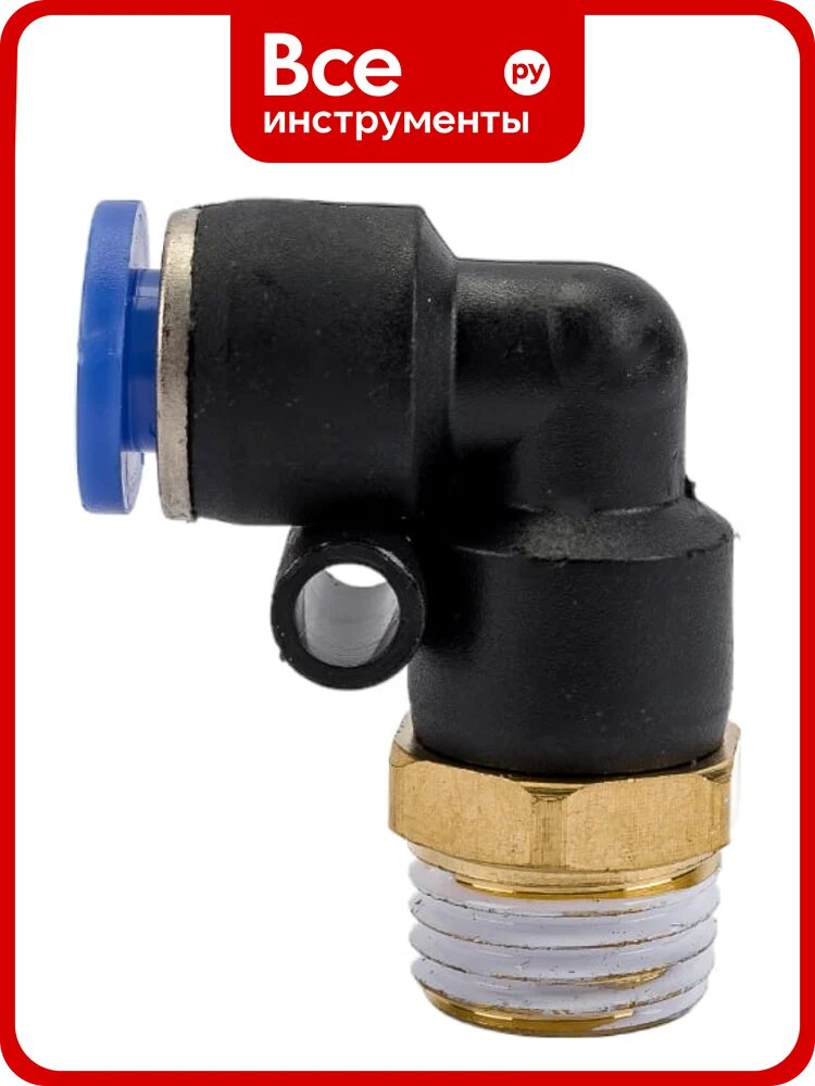 Фитинг Г- образный трубка 6 мм, резьба наружная 1/4" Pegas pneumatic 5901