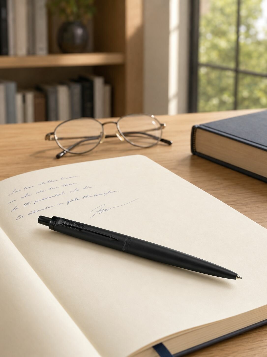 Ручка шариковая Parker Jotter Monochrome XL Matt Black, M, чернила синие, подарочная коробка, арт. 2122753 — фото 1