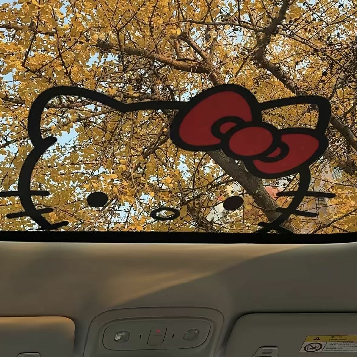 Наклейка на люк автомобиля Hello Kitty, милый кот с бантиком, декор для окна машины