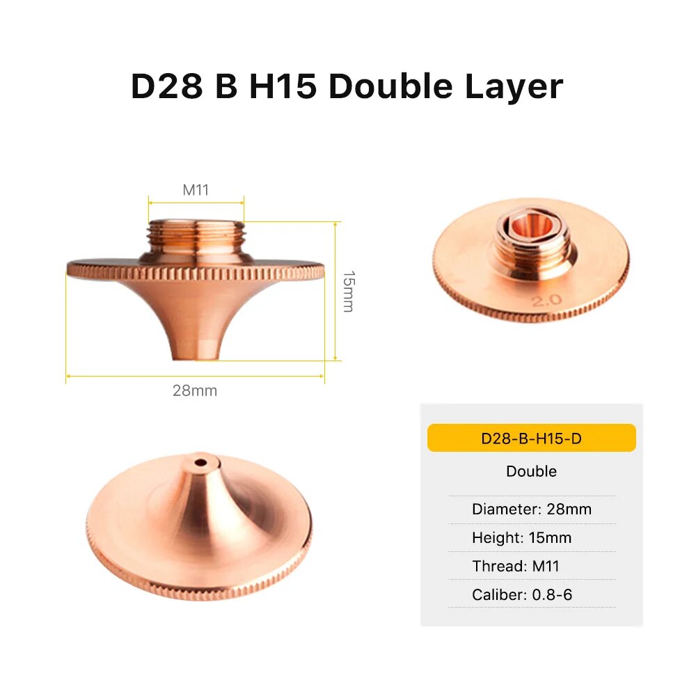 Лазерная насадка D28-B-H15 Double, калибр 1.0mm
