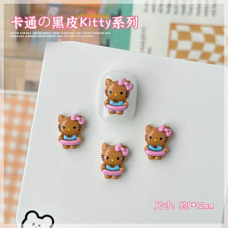Hello Kitty Розовый Плавающий Обруч KT Наклейка для Ногтей Адгезивный Аксессуар