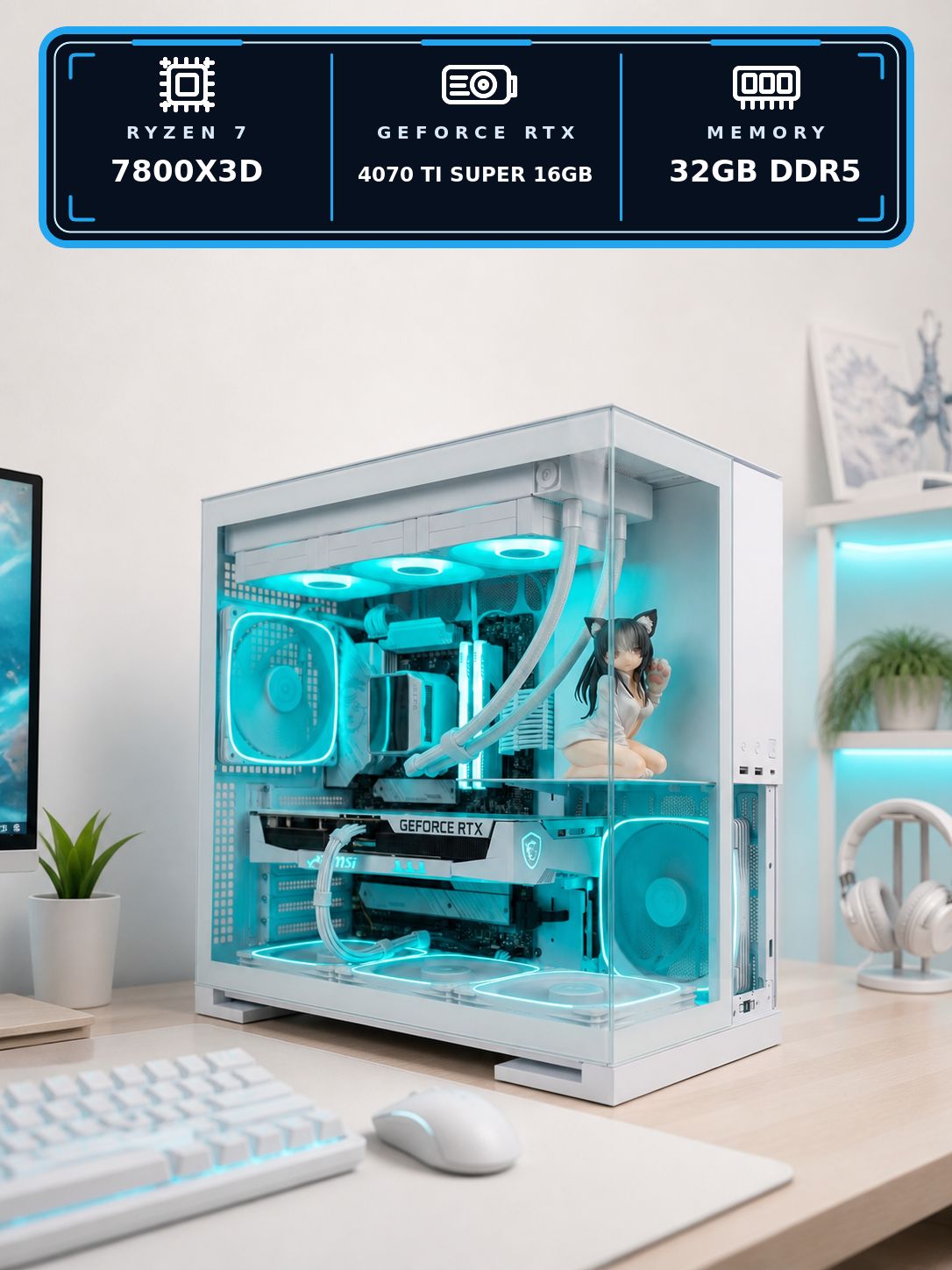 Игровой компьютер FIRESTRIKE PRO Ryzen 7 7800X3D / RTX4070Ti SUPER 16Gb / 32Gb DDR5 / SSD 3Tb