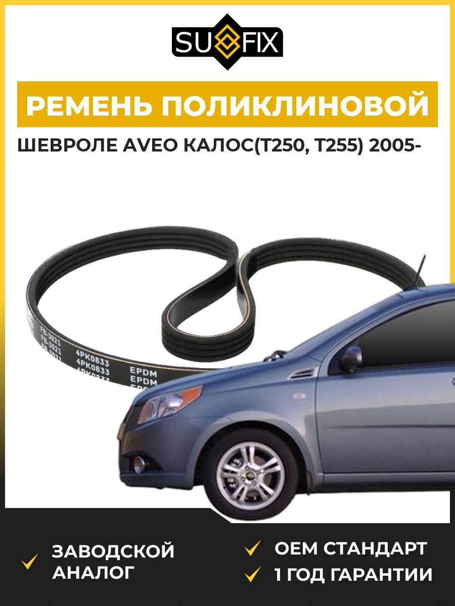 Ремень поликлиновой SUFIX FB3021 Шевроле Авео Калос Chevrolet Aveo Kalos T250 2005