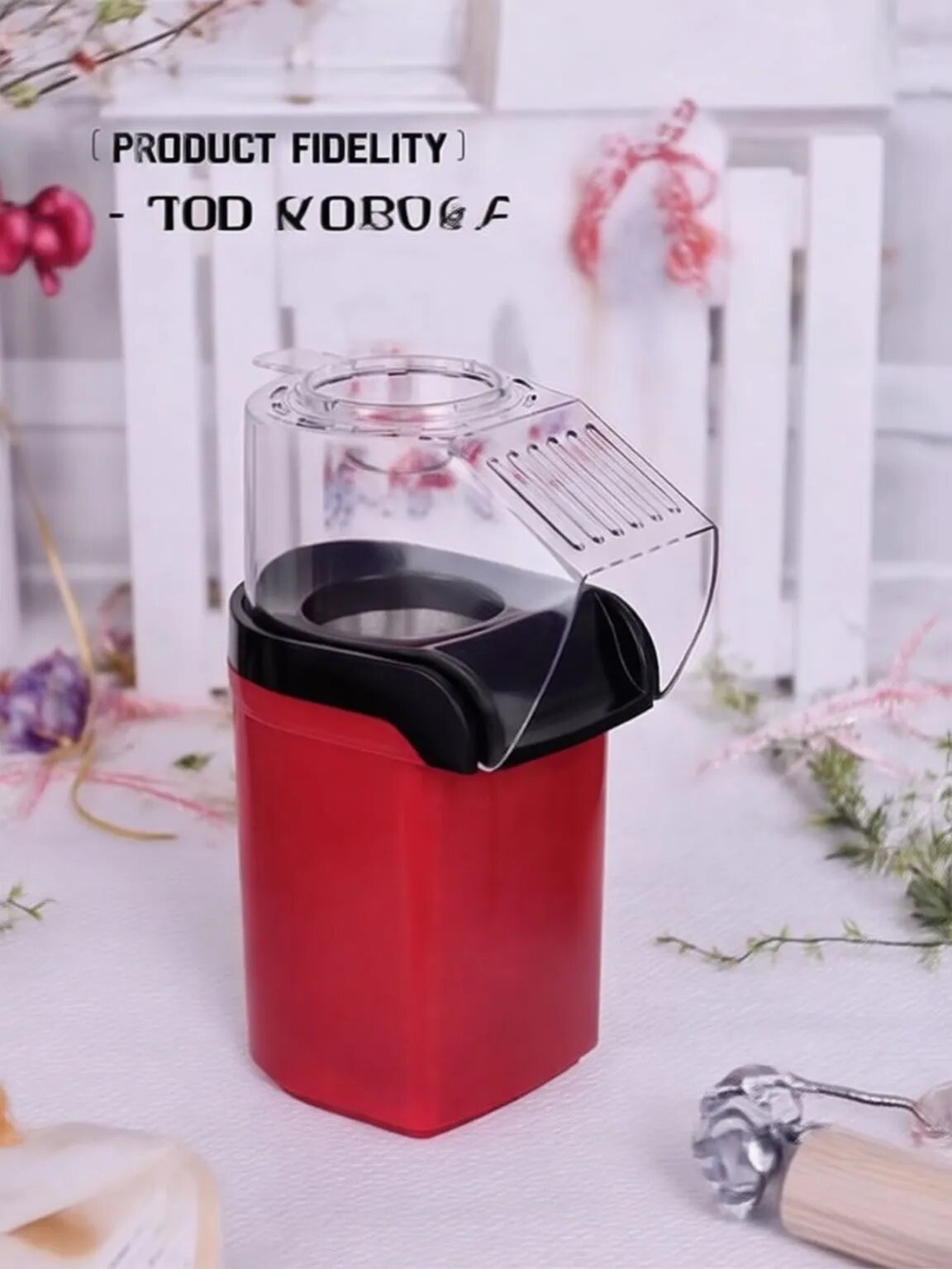 Мини-аппарат для попкорна, автоматический, красный, стандарт США