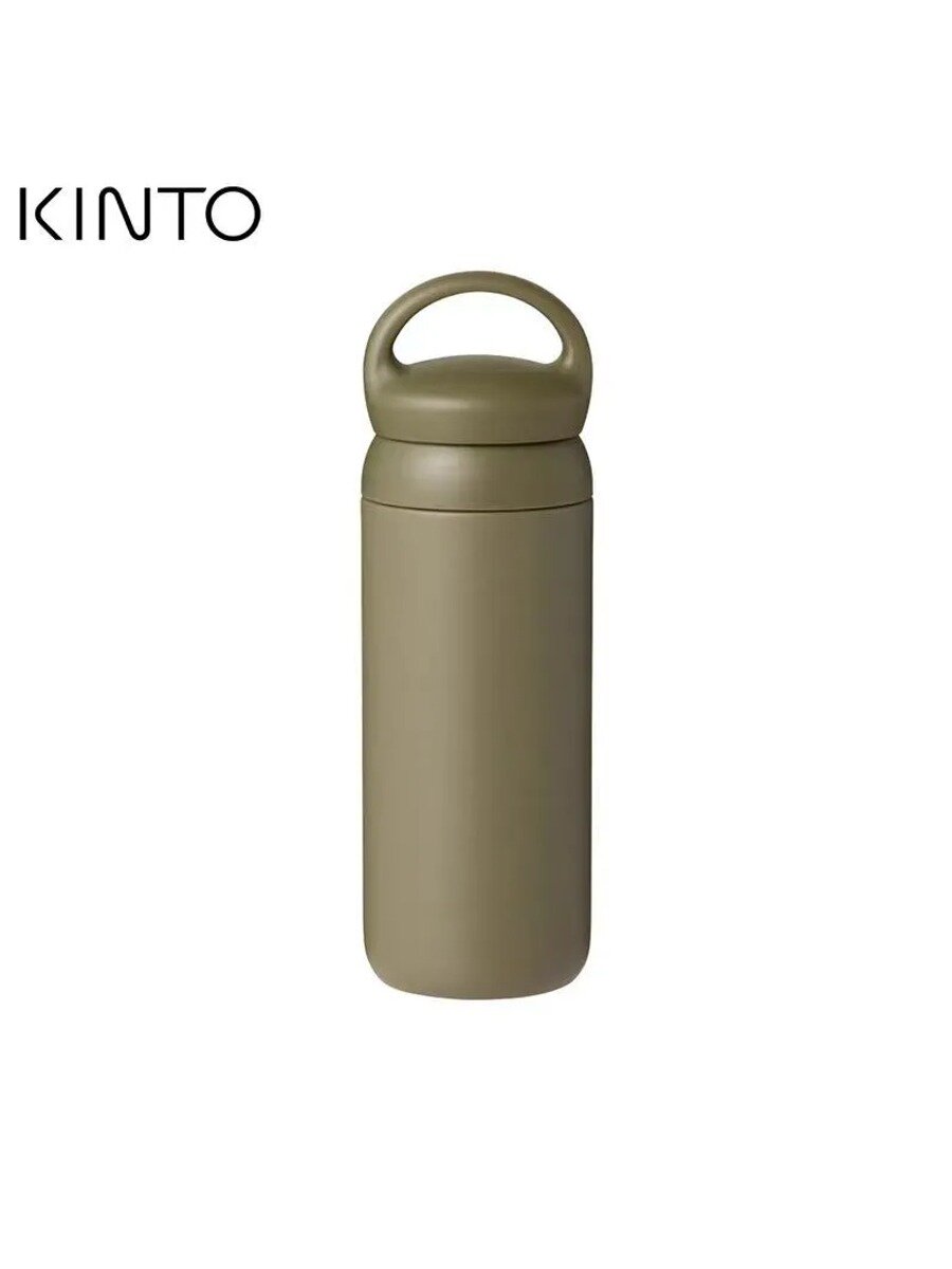 Термокружка KINTO с ручкой, 0.5 л, хаки, ударопрочный корпус
