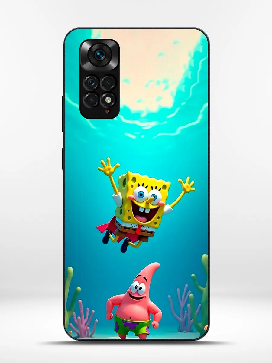 Чехол на Redmi Note 11 губка боб