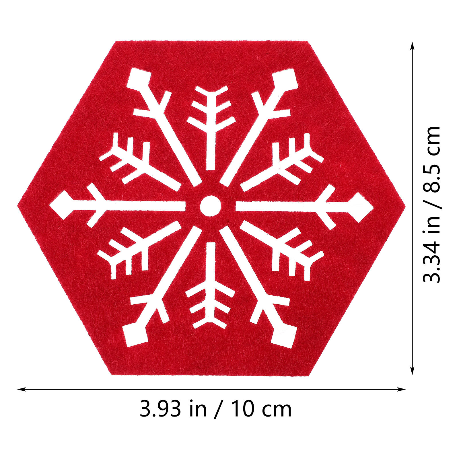 Коврики Для Чая СSnowflake 4шт Красные Против Царапин 9X9X0 2Cm Декор Стола На Праздники