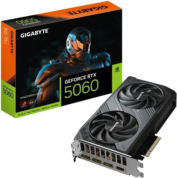 Видеокарта GIGABYTE GeForce RTX 5060 GV-N5060WF2OC-8GD, 8 ГБ