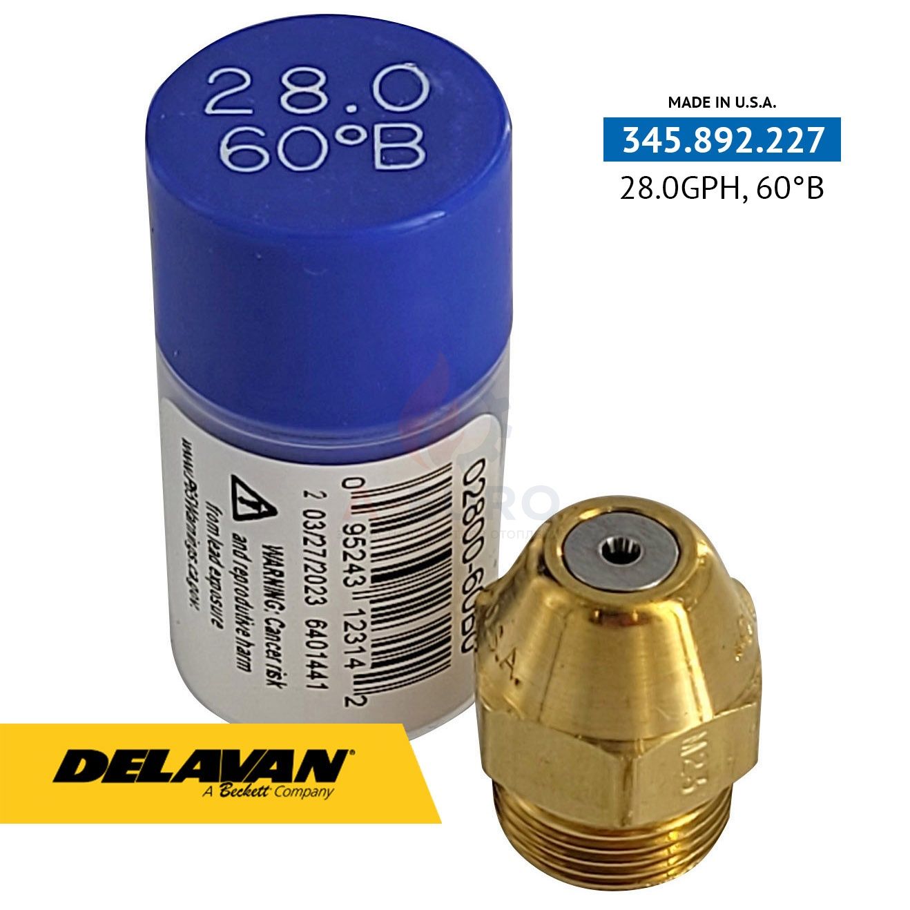 Форсунка Delavan 28.00GPH, 60B