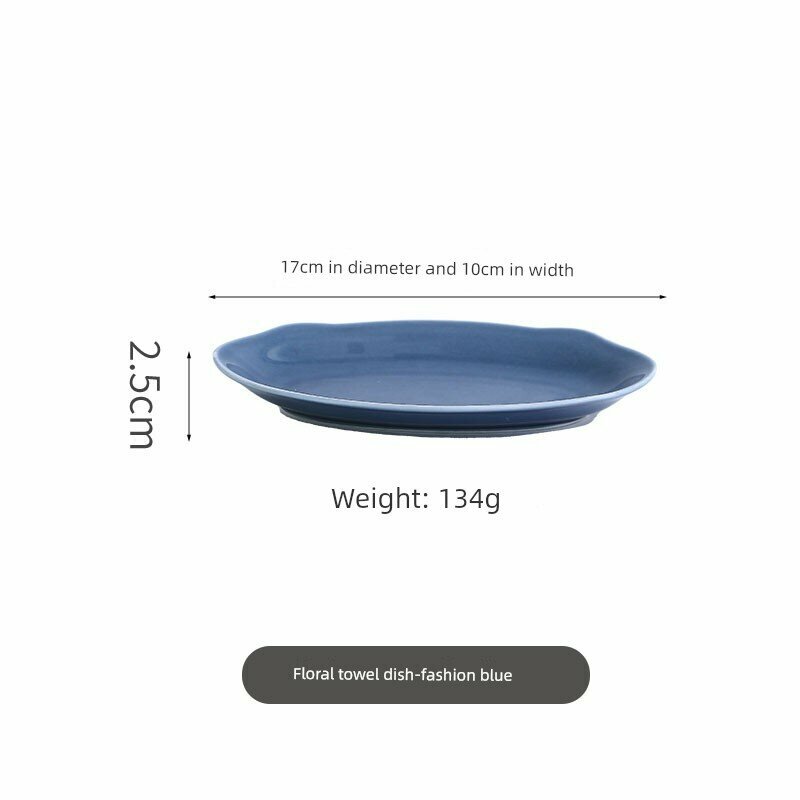 Флоральные керамические подставки для полотенца в синем цвете для гостиничного и ресторанного использования, элегантный