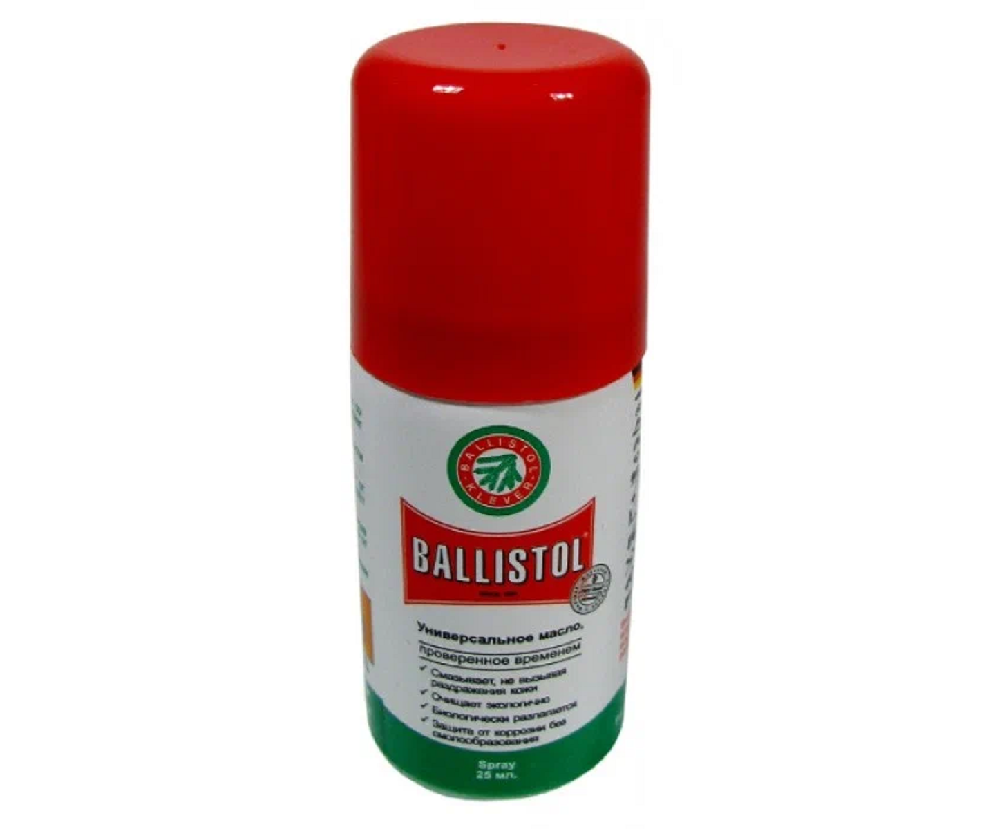 Масло оружейное Klever - Ballistol Spray, спрей, универсальное, для удаления нагара, 25 мл