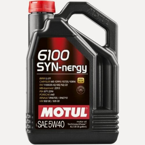 Изображение товара Моторное масло Motul 6100 Syn-Nergy 5W-40 полусинтетическое 4л (ЕС)